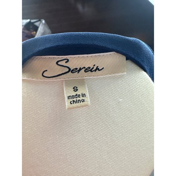 Les Serein Womens V-Neck Short Sleeve Blouse Small - Picture 5 of 5